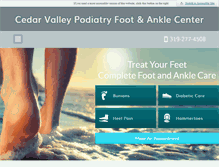 Tablet Screenshot of cedarvalleypodiatry.com